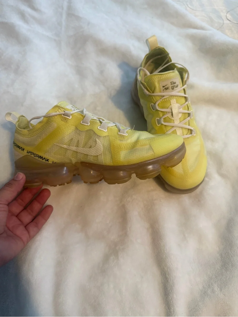 Nike women Yellow and Cream VaporMax Sneakers